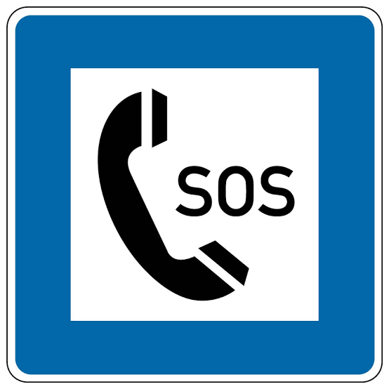 Hinweiszeichen SOS Notruf